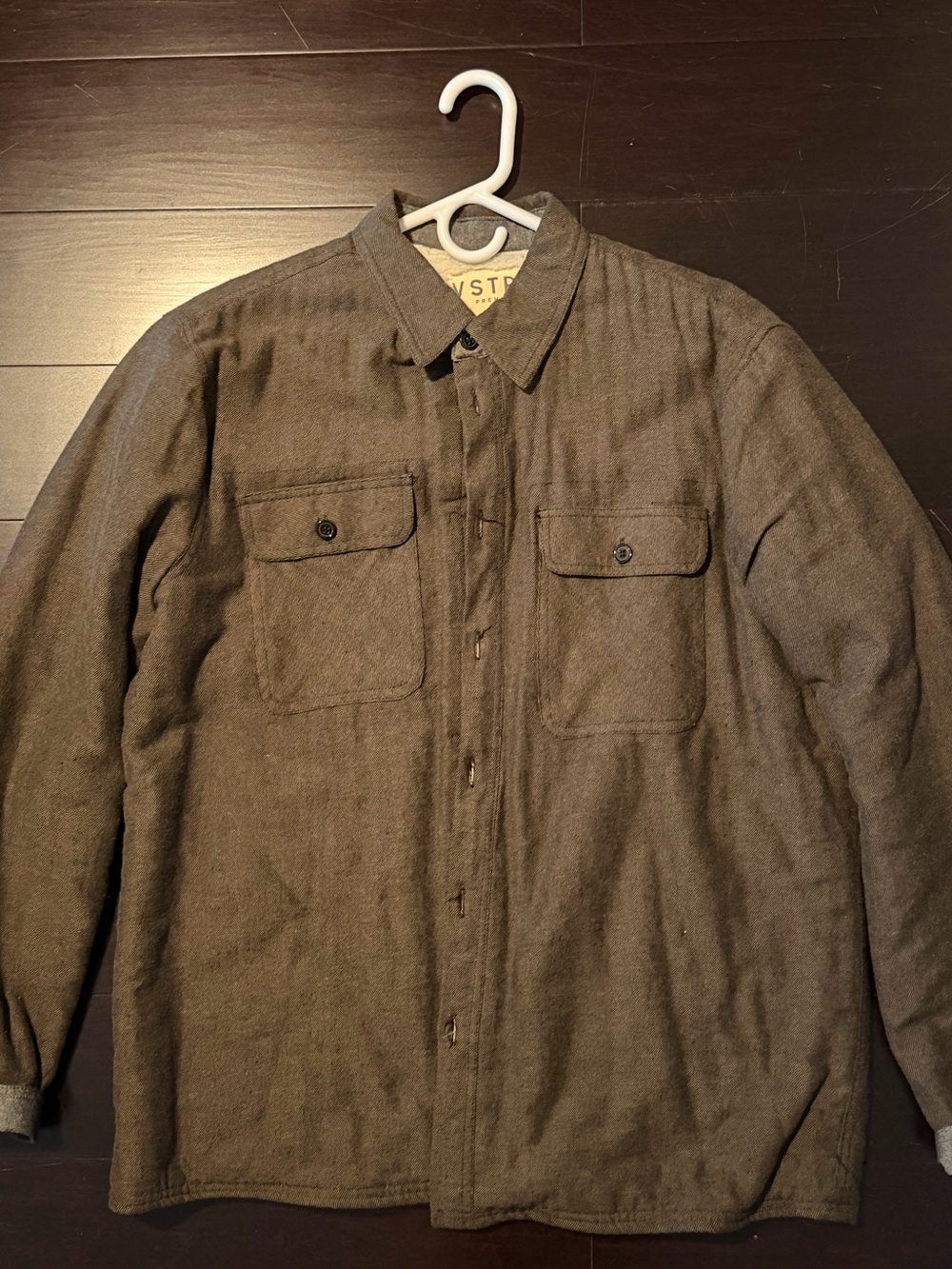 Men's Military-Style Field Jacket in Olive Brown